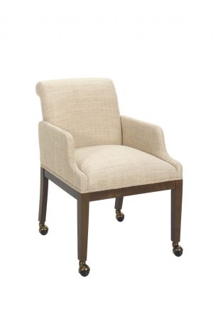 Style Upholstering's #2110C Transitional Caster Game Arm Chair