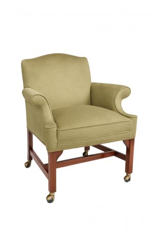 Style Upholstering's 2108CN Traditional Green Upholstered Dining Arm Chair