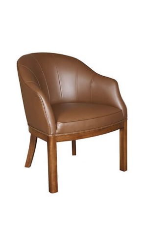 Style Upholstering's #2111 Wood Dining Chair with Barrel Back