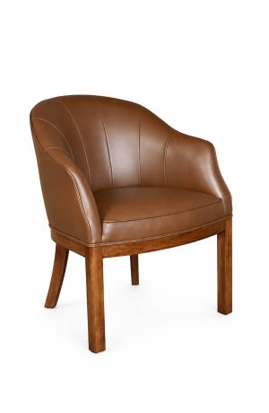 Style Upholstering's #2111 Wood Dining Chair with Barrel Back