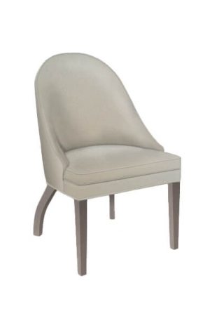 Style Upholstering's #35 Brown Dining Chair with Barrel Back