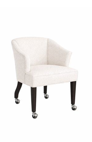 Style Upholstering's 40C Black Club Chair with Casters and Pattern