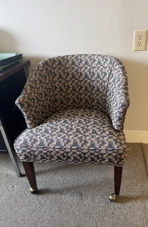 Style Upholstering's 40C Pattern Fabric Dining Chair with Casters