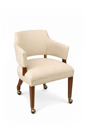 Style Upholstering's 41 Brown Caster Chair with Arms
