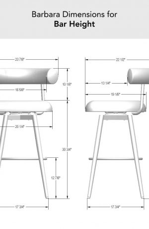 Amisco's Barbara Bar Height Dimensions