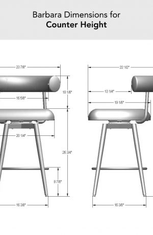 Amisco's Barbara Counter Height Dimensions