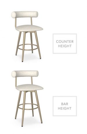 Amisco's Barbara Swivel Stool in Counter Height and Bar Height