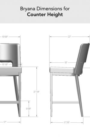 Amisco's Bryana Counter Height Dimensions