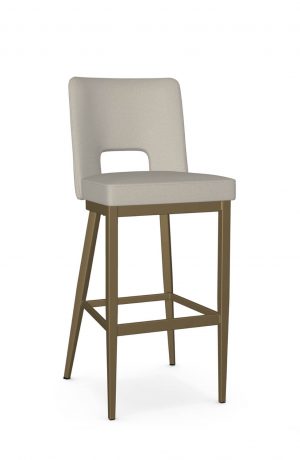 Amisco's Bryana Gold Metal Bar Stool with High Back