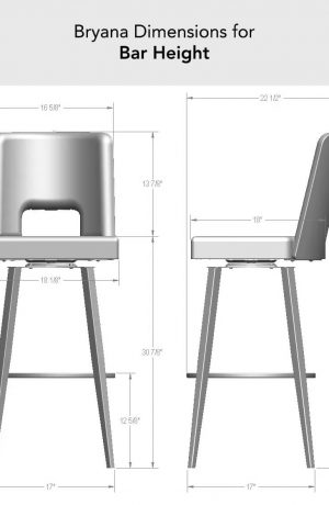 Amisco's Bryana Swivel Bar Height Dimensions