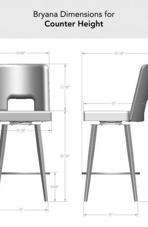 Amisco's Bryana Swivel Counter Height Dimensions
