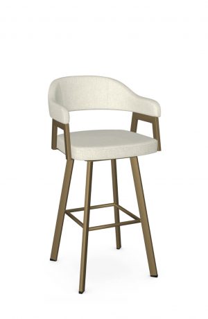 Amisco's Carmen Gold Swivel Bar Stool with Arms