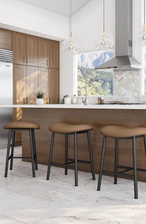Amisco's Willo Modern Backless Bar Stools in Modern Kitchen