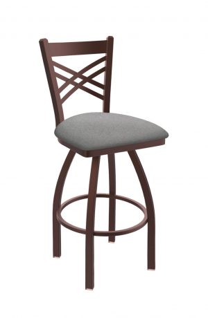 Holland's Catalina Bronze Swivel Bar Stool in Ego Foil