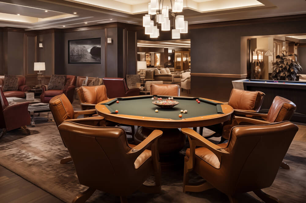 Luxury game room in residential home