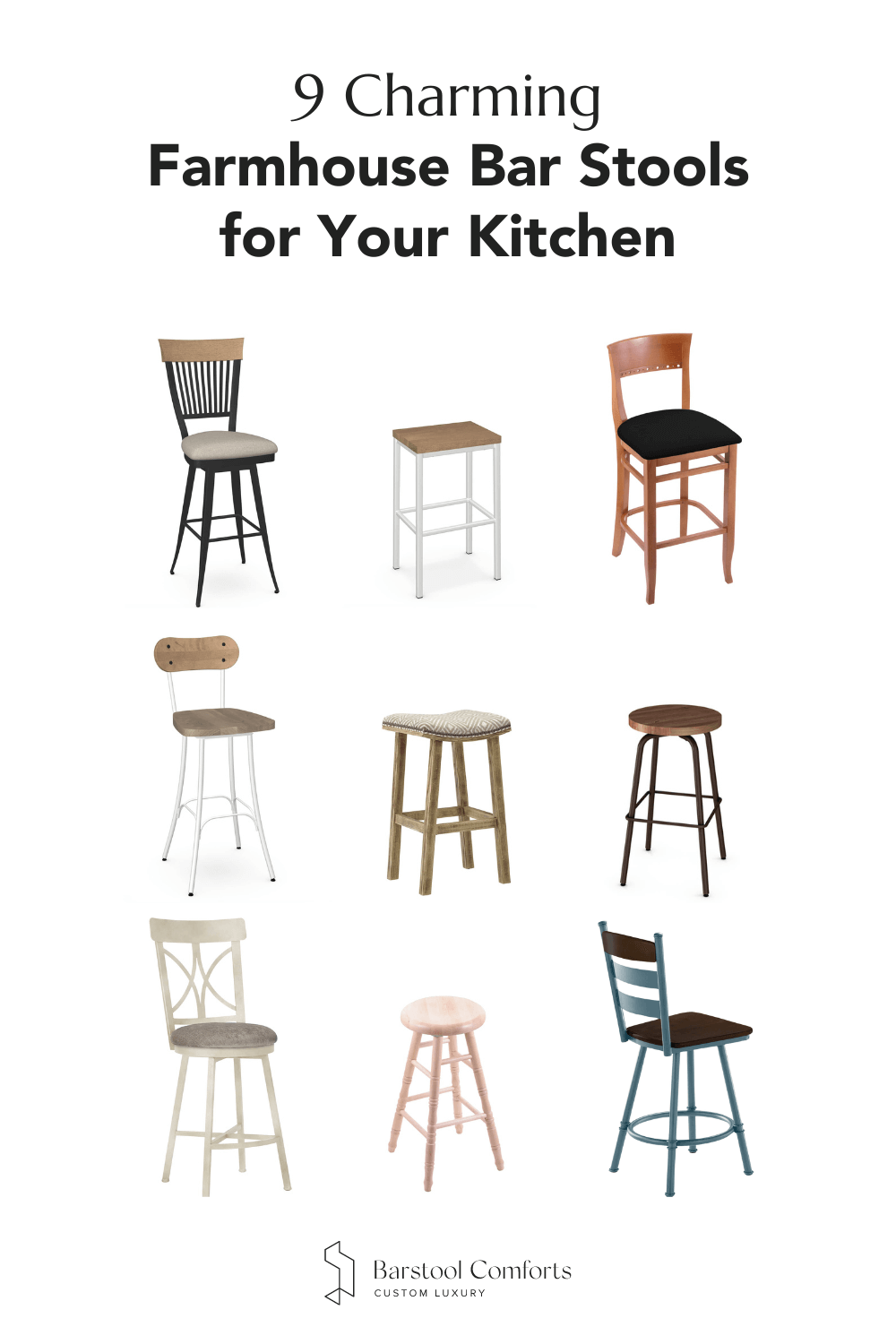 9 Charming Farmhouse Bar Stools for Your Kitchen