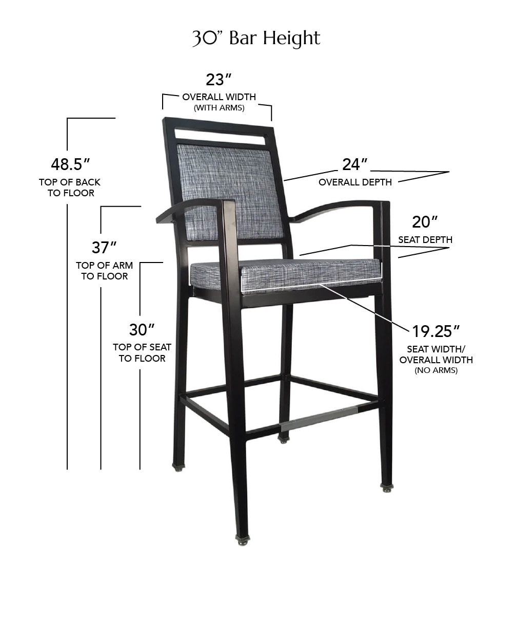 Aiden Transitional Bar Stool with Back