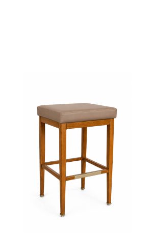 Aiden Square Wood Backless Bar Stool