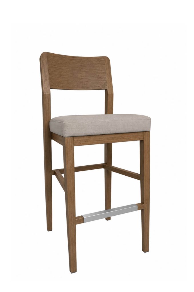 Astrid Scandinavian Bar Stool with Back
