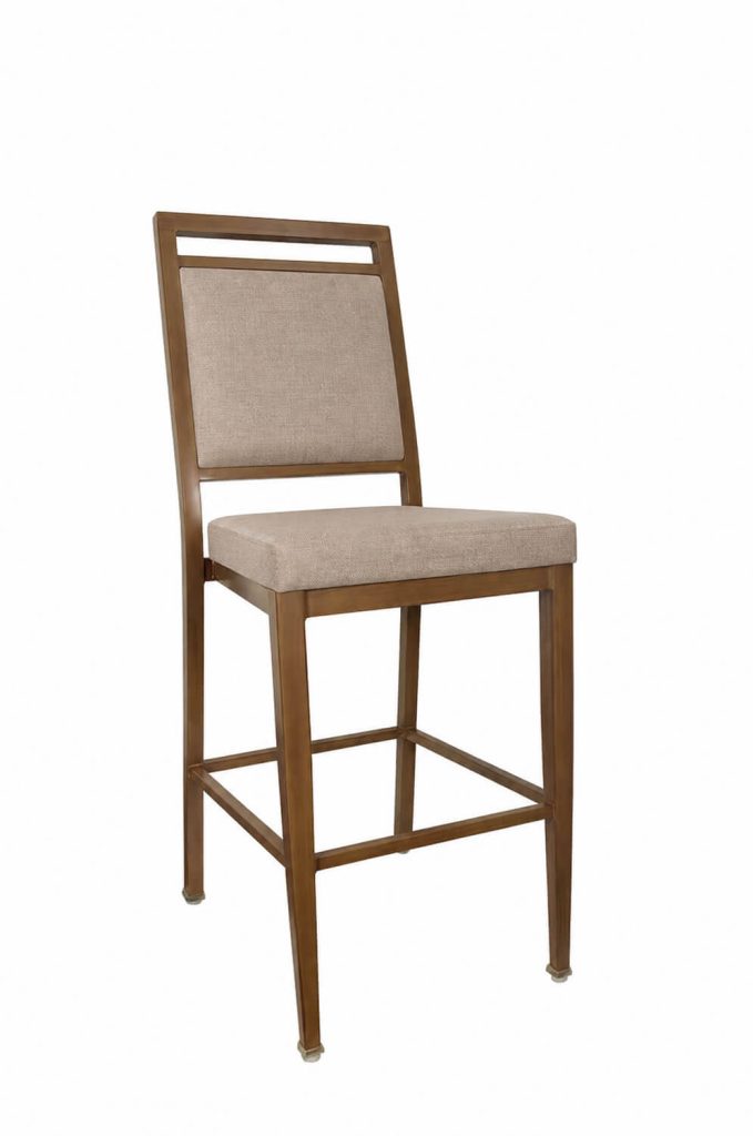 IH Seating's Aiden Contract Grade Brown Bar Stool with Fabric