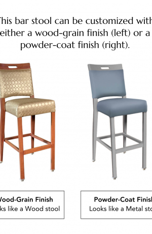 IH Seating Charlotte in Wood Finish and Powder-Coat Finish