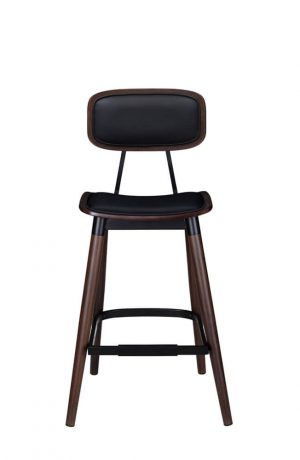 IH Seating Ingrid All Brown Bar Stool with Back - View of Front