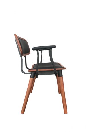 IH Seating Ingrid Industrial Dining Chair with Arms - Side View