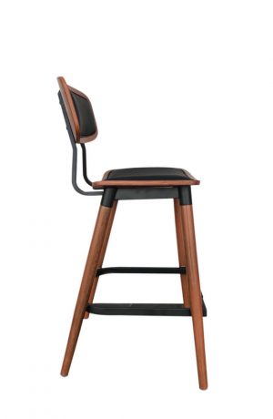 IH Seating - Ingrid Wood Grain industrial Bar Stool - Side View