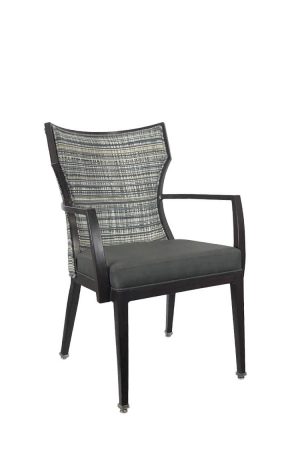 IH Seating Julian Black and Gray Dining Arm Chair