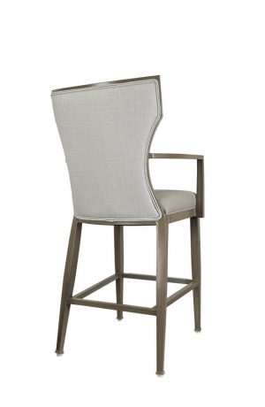 IH Seating Julian Natural Wood Grain Bar Stool with Arms - Back