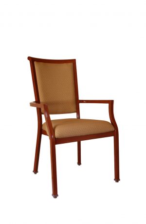 IH Seating Vincent Royal Cherry Wood Grain Dining Chair with Arms