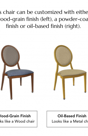 IH Seating Leopold Dining Chair in Wood Finish and Oil Finish