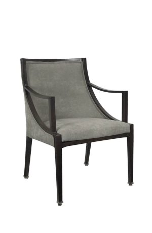 IH Seating Lexa Dining Arm Chair in Gray and Brown