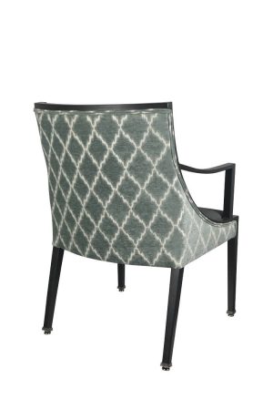 IH Seating Lexa Dining Arm Chair in Geometric Pattern on Back - Back View