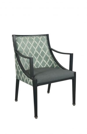IH Seating Lexa Dining Arm Chair in Geometric Pattern on Back