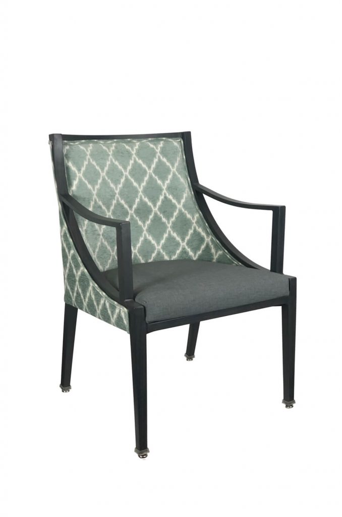 IH Seating Lexa Dining Arm Chair in Geometric Pattern on Back