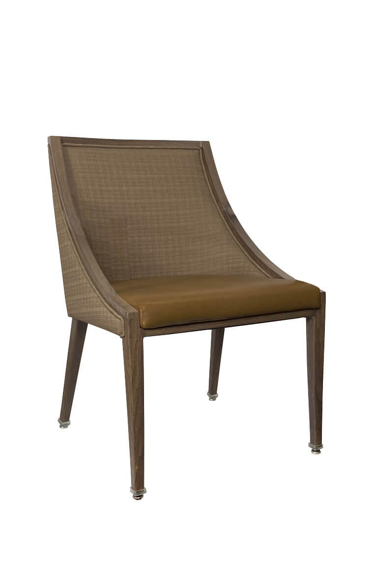 IH Seating Lexa Brown Dining Side Chair in Wood Grain Finish