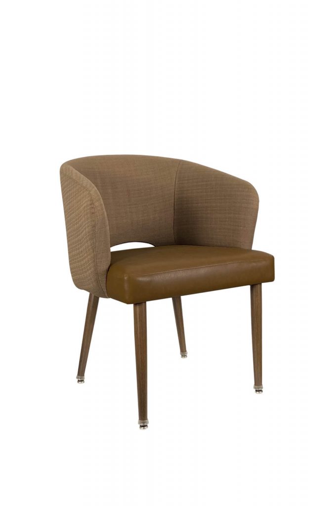 IH Seating - Skyler Modern Brown Upholstered Dining Arm Chair