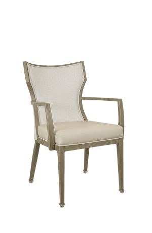 Julian Contract Grade Wood Grain Dining Chair with Arms
