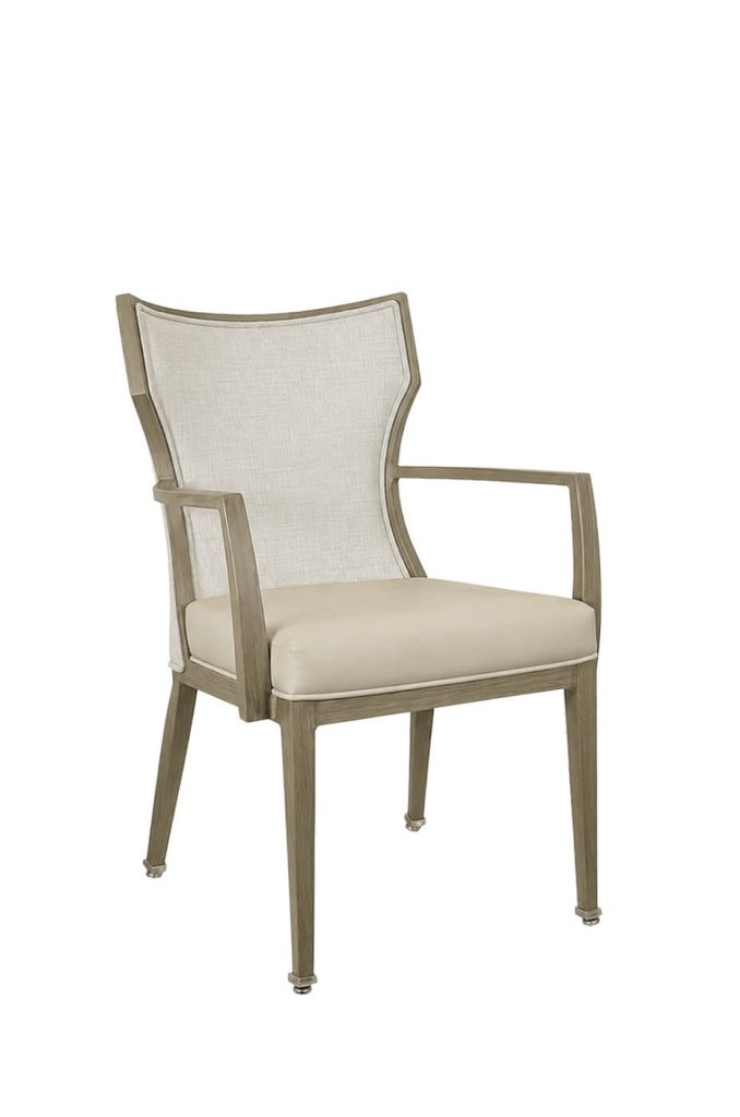 Julian Contract Grade Wood Grain Dining Chair with Arms
