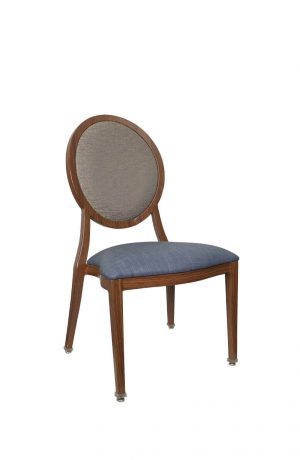 Leopold Classic Wood Grain Dining Chair with Oval Back - Commercial Grade