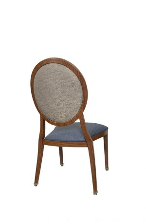 Leopold Classic Wood Grain Dining Chair with Oval Back - Commercial Grade - Back