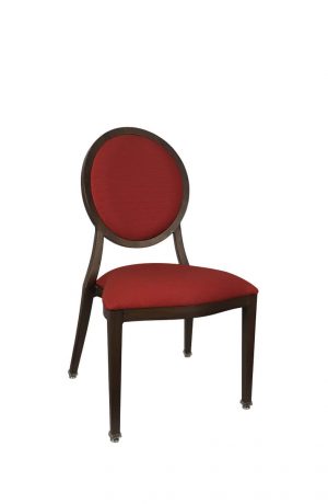 Leopold Red and Black Dining Chair with Oval Back