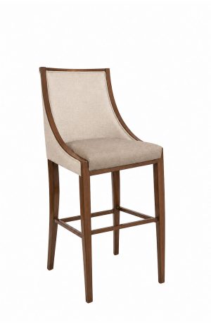 Lexa Wood Grain Bar Stool with Back - Commercial Grade