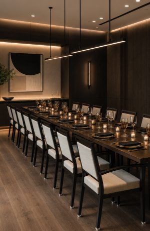 Modern Dining Room for a Steakhouse with Dining Chairs