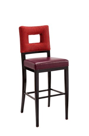 IH Seating Nova Transitional Bar Stool with Multi-Colored Fabrics