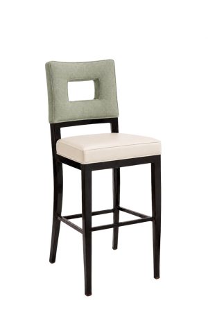 Nova Commercial Grade Black Bar Stool with Multiple Fabric