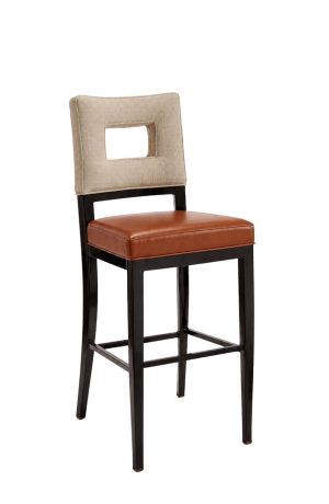 Nova Commercial Grade Brown Bar Stool with Multiple Fabrics
