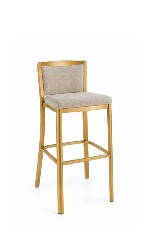 Roland's Commercial Grade Gold Bar Stool with Low Back