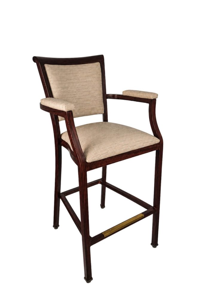 Vincent Commercial Grade Bar Stool with Padded Arms